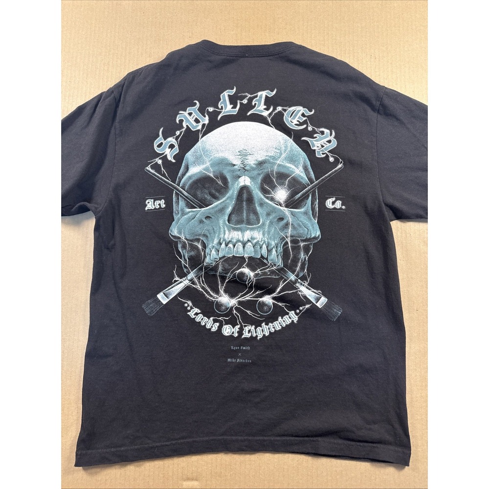 Sullen Art Collective Lords Of Lightning Mens T-Shirt Large, Tattoo Art